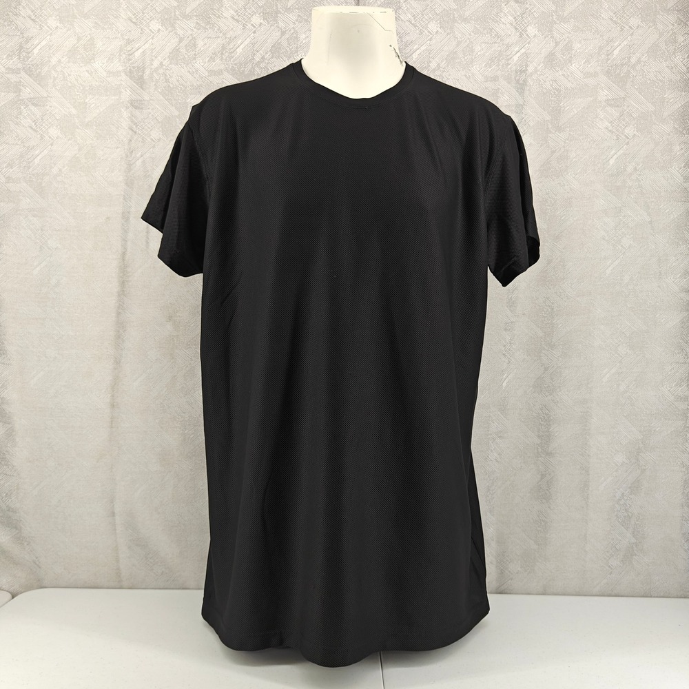 Duluth Trading Co Go Buck Naked Mens 2XL Black Solid Performance Mesh T-Shirt